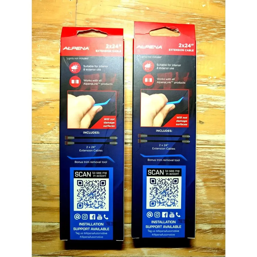 Alpena AlpenaLink 2 x 24'' - 2 Pack Wire Extensions Cables Interior Exterior Use